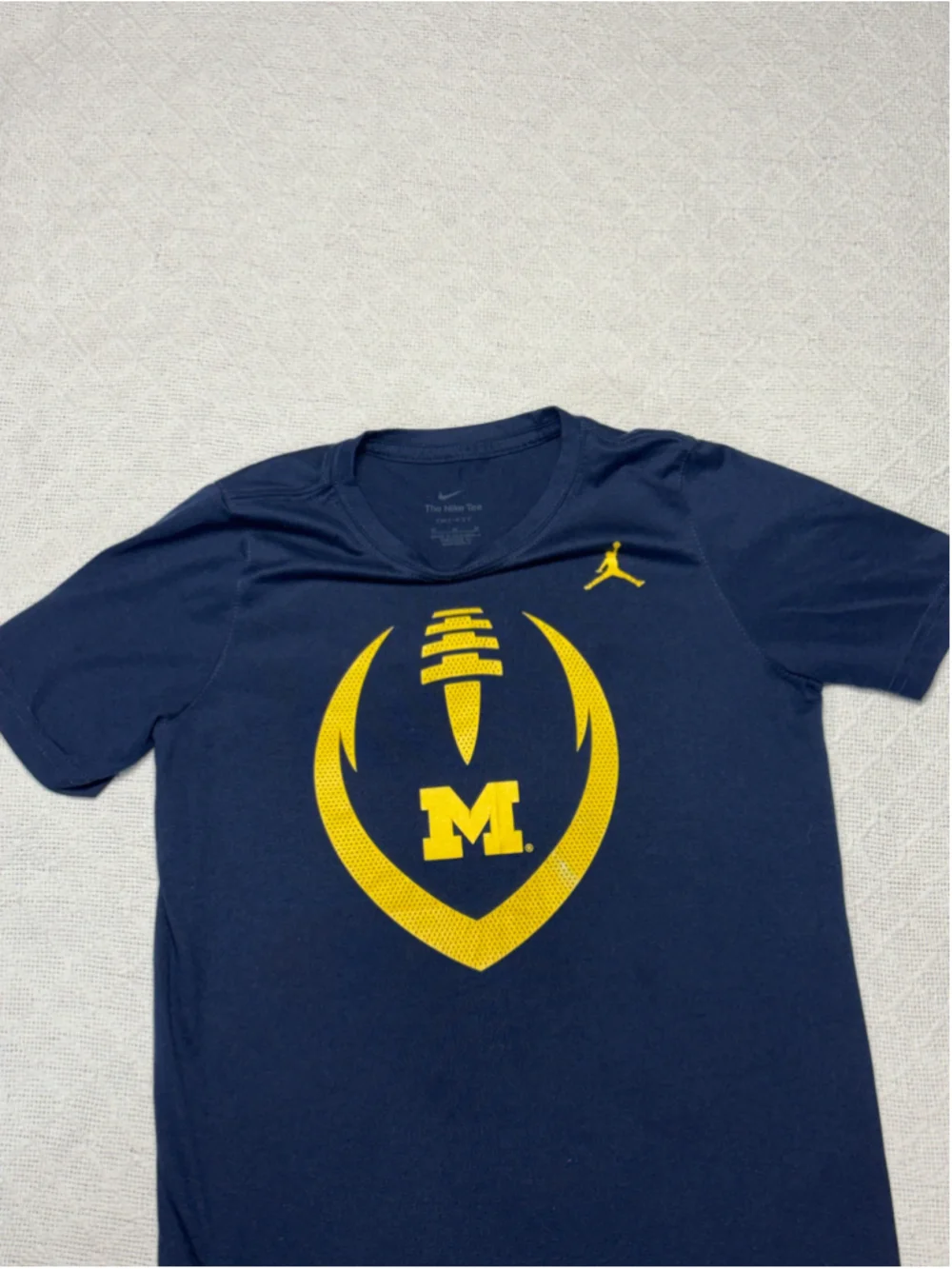 Nike Jordan Michigan Wolverines Youth Bundle Football T-Shirt M & Hoodie SZ? GUC